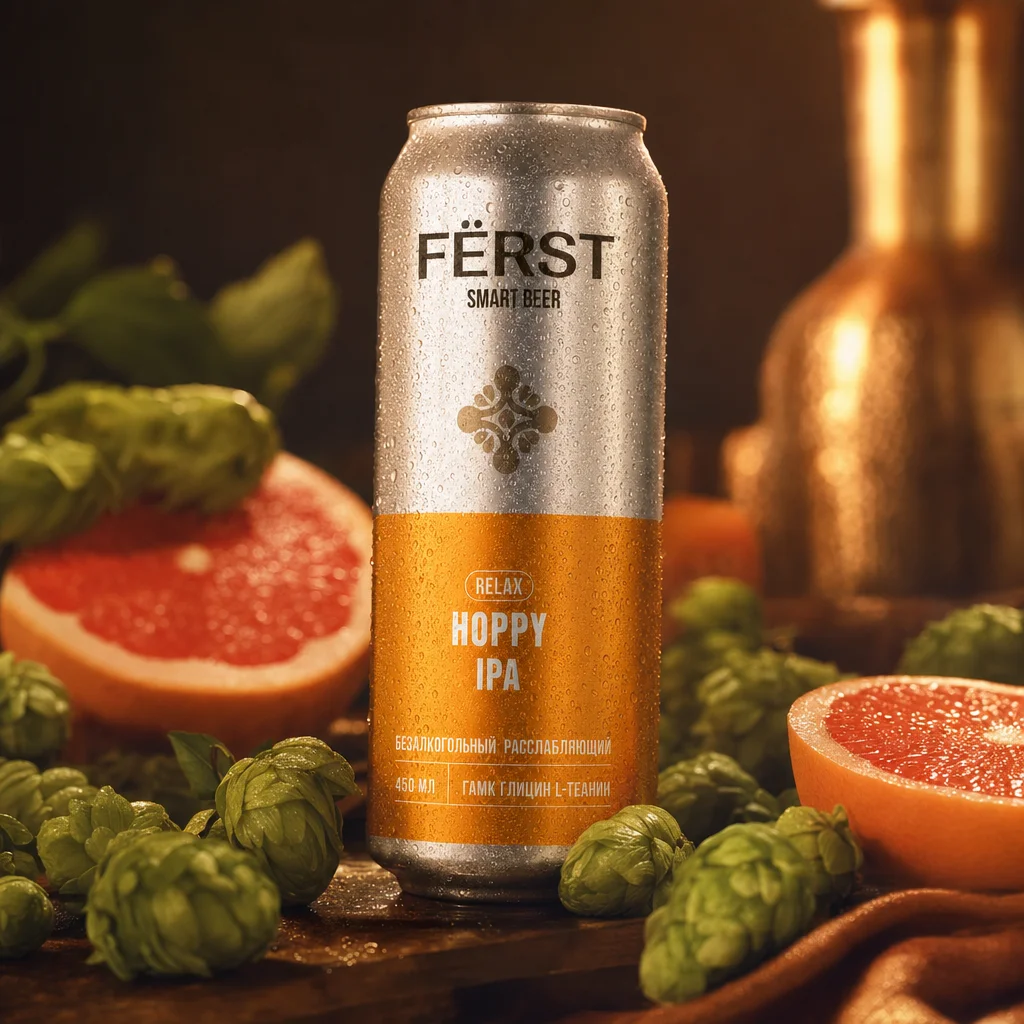 FËRST Relax IPA — банка с хмелем и грейпфрутом